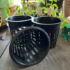 Set of 3! Black 4" orchid pot with good drainage
